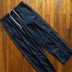 Rare Vtg 90s Nike Bella Hadid Zip Side Windbreaker Wide Leg Track Pant Large